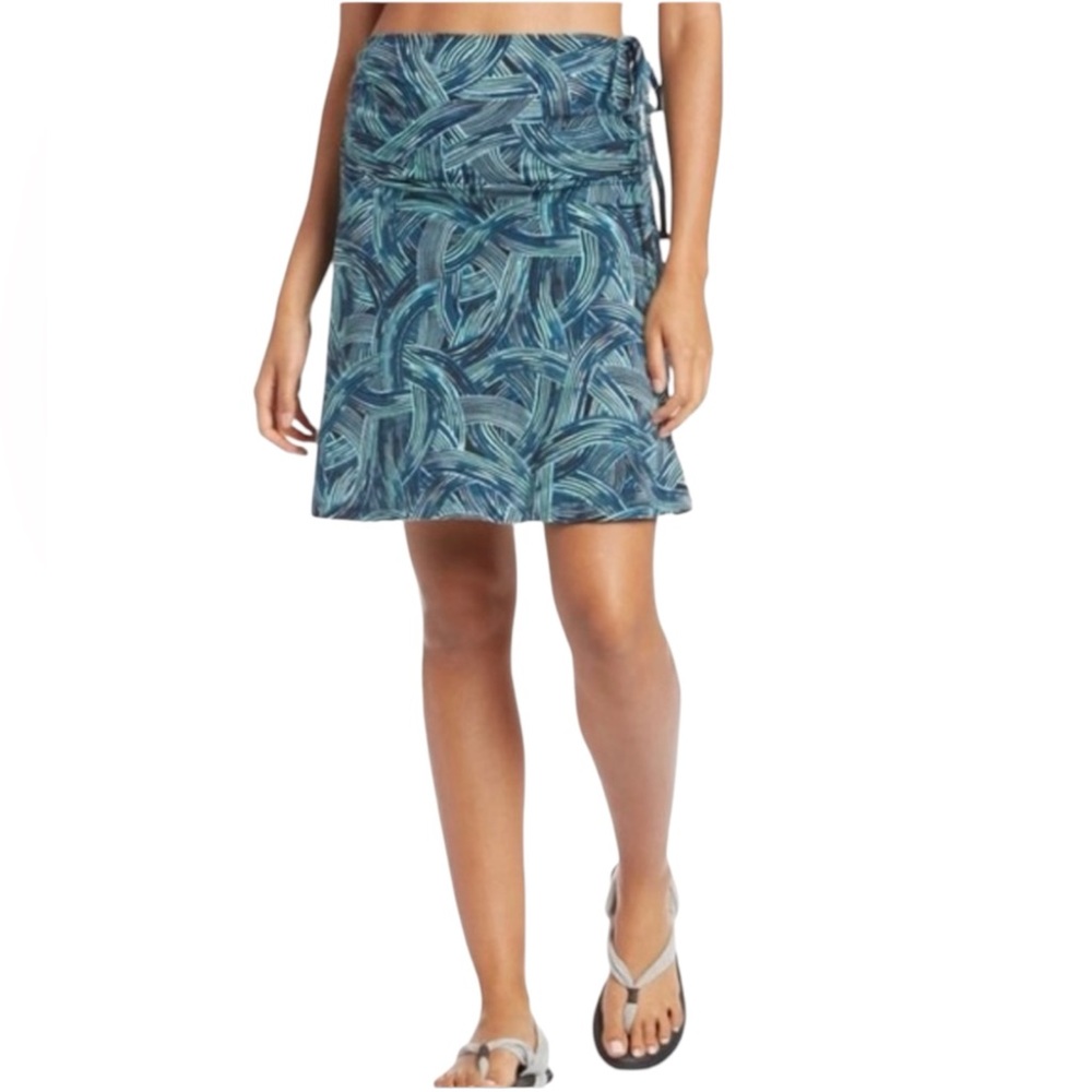 PATAGONIA Lithia Blue Print A Line Skirt/Bandeau Halter Top Women’s Size Small